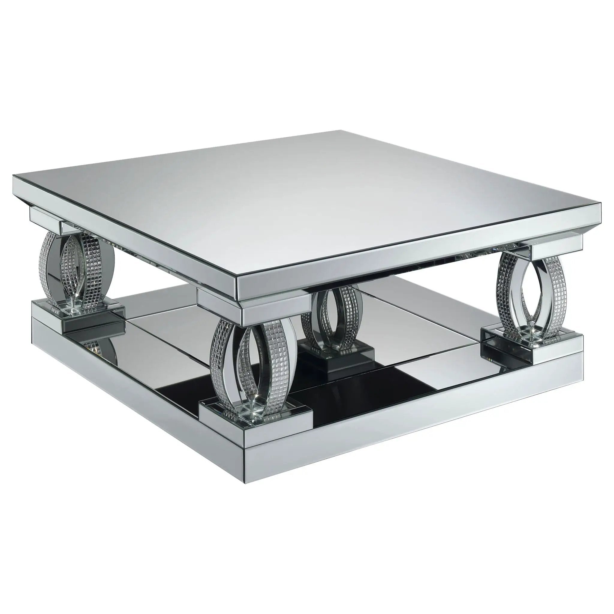 Shannon - Square Coffee Table - Silver by HouseOfZazla