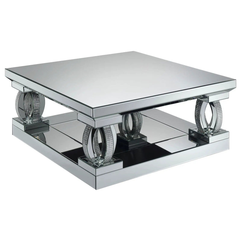 Shannon - Square Coffee Table - Silver by HouseOfZazla