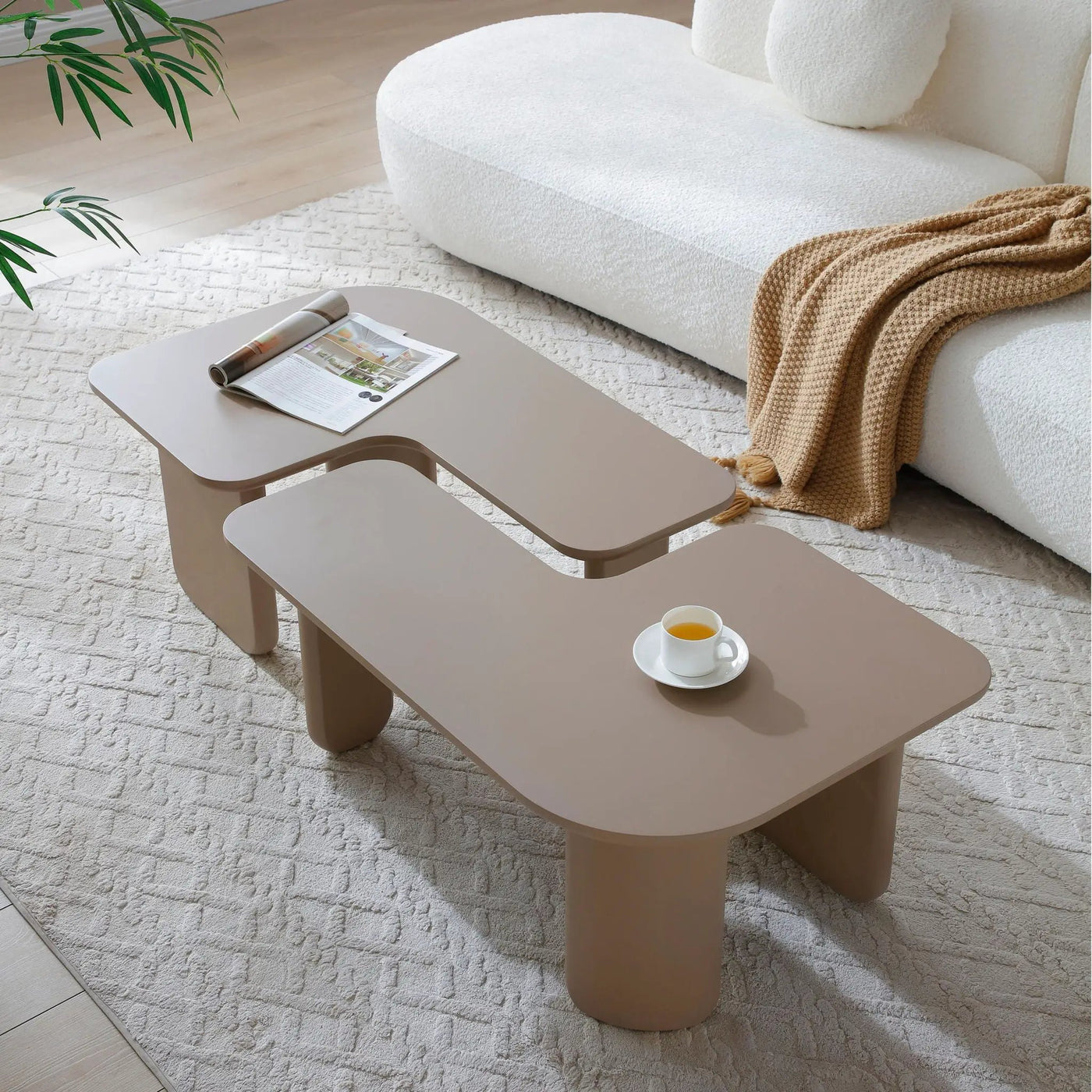 L-Shape Coffee Table For Living Room by Unique Piece Furniture