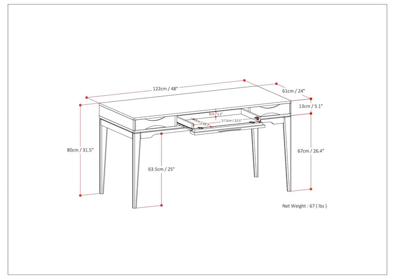 Harper - Handcrafted Desk by HouseOfZazla