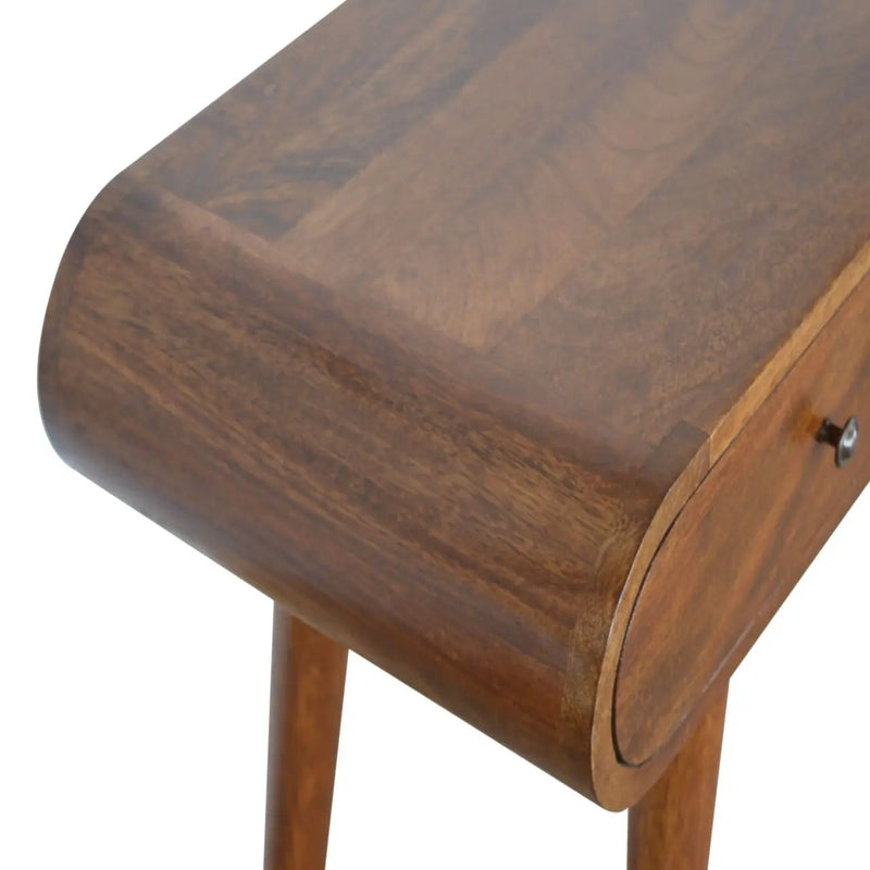 Solid Wood Curved Edge Console Table by Unique Piece Furniture