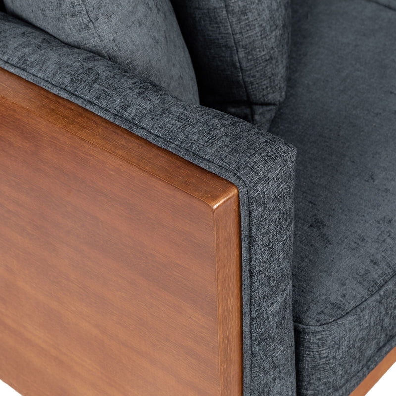 Retro Modern Loveseat With Button Tufted Upholstery by HouseOfZazla