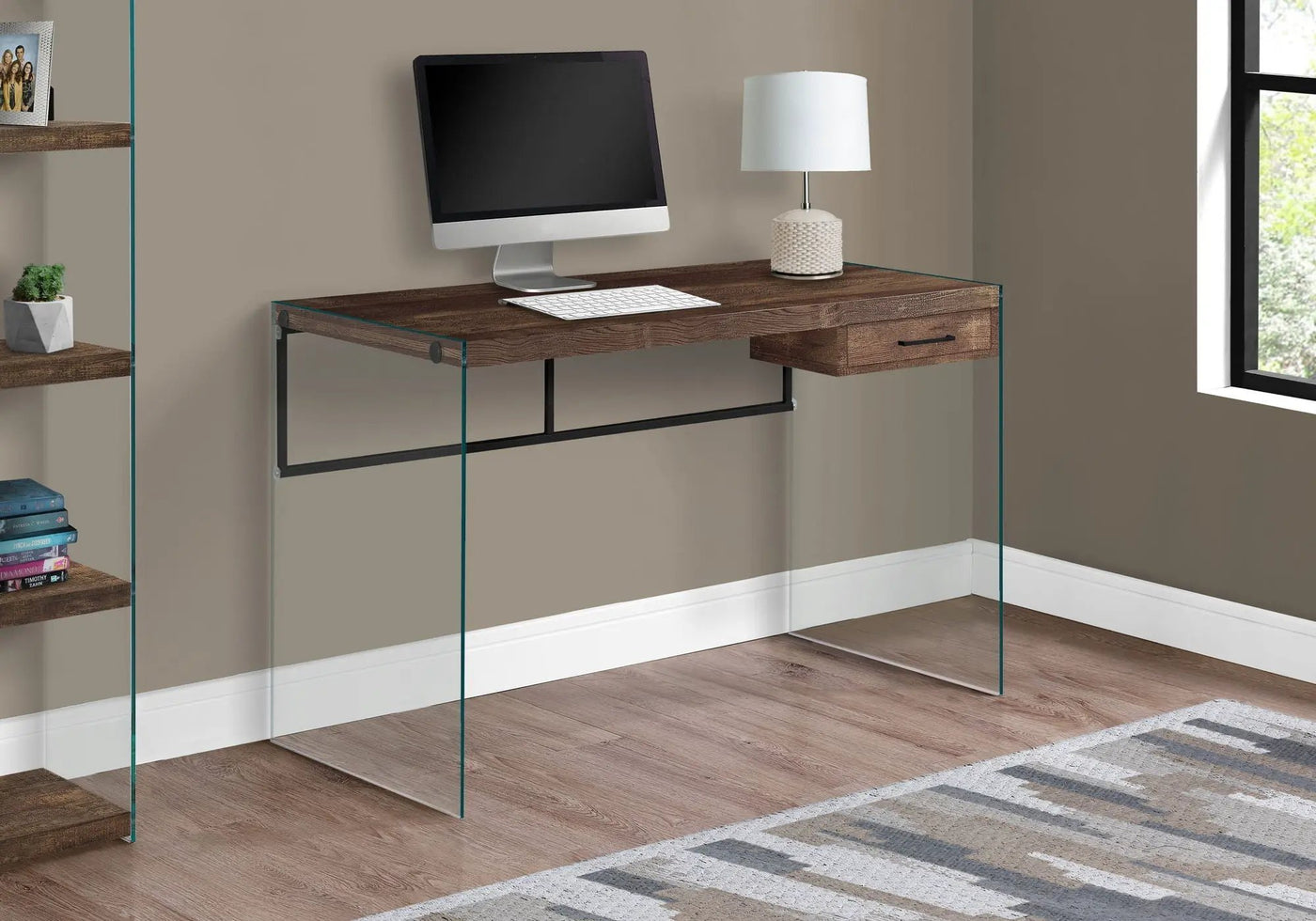 Contemporary Design Computer Desk For Home Office, Storage Drawers by HouseOfZazla