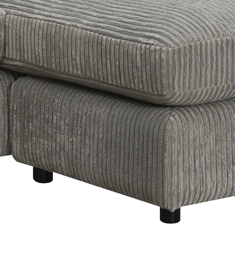 Tavia - Reversible Sectional Sofa With 6 Pillows - Gray by Unique Piece Furniture