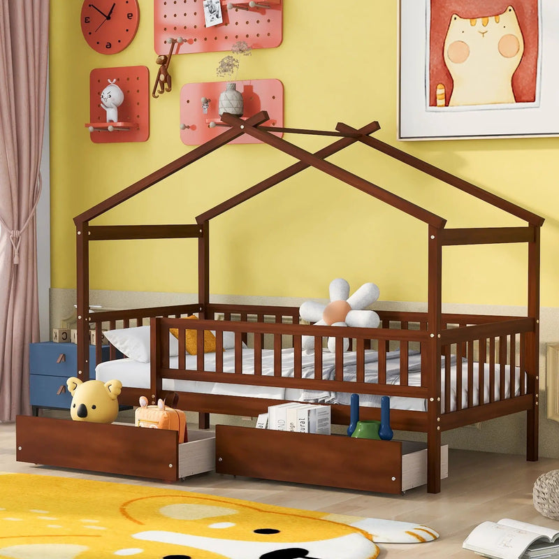 House Bed With 2 Drawers by HouseOfZazla