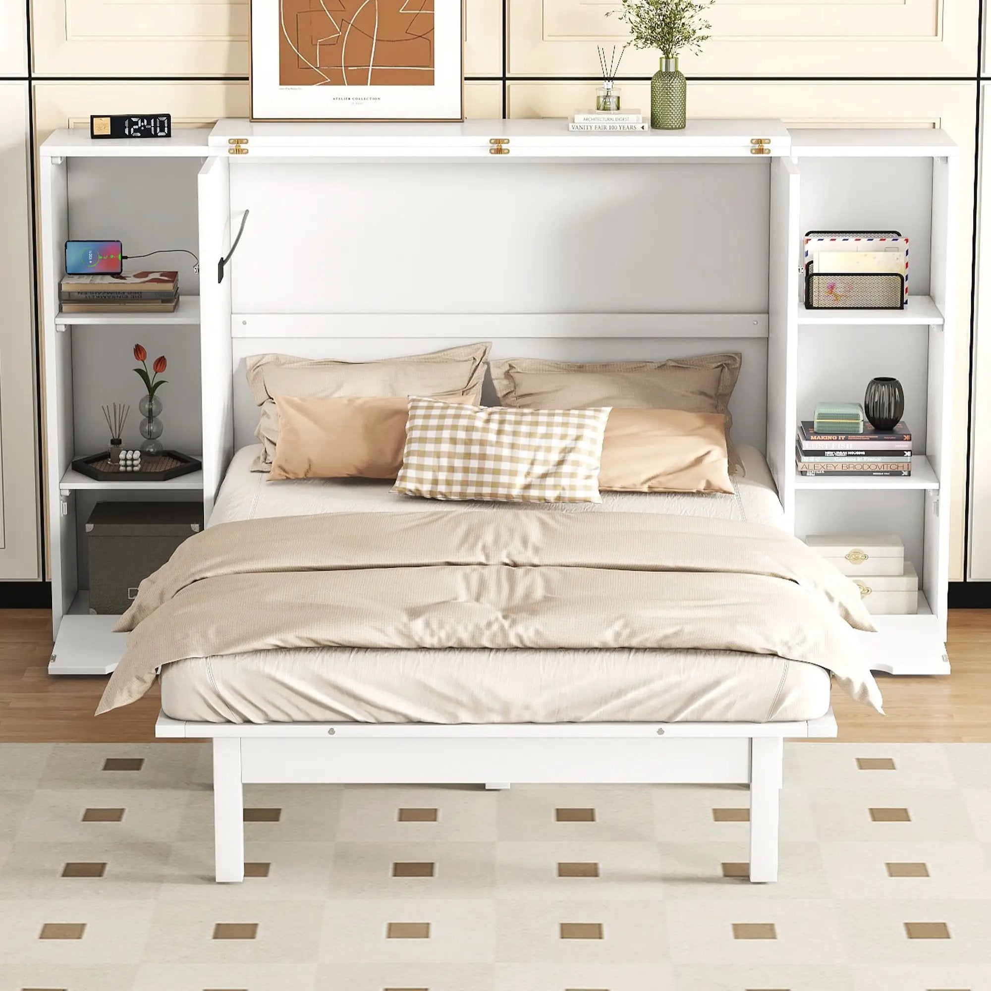 Murphy Bed With Shelves, Drawers And USB Ports by HouseOfZazla