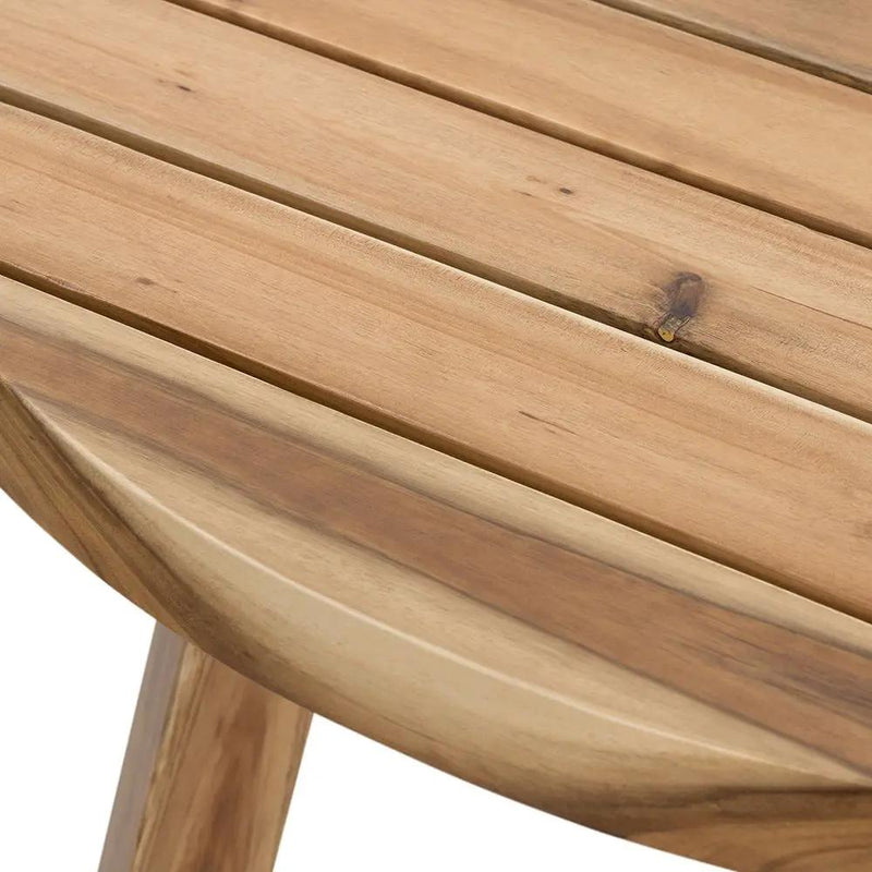 Round Dining Table, Solid Wood - Natural Wood / Brown by Unique Piece Furniture