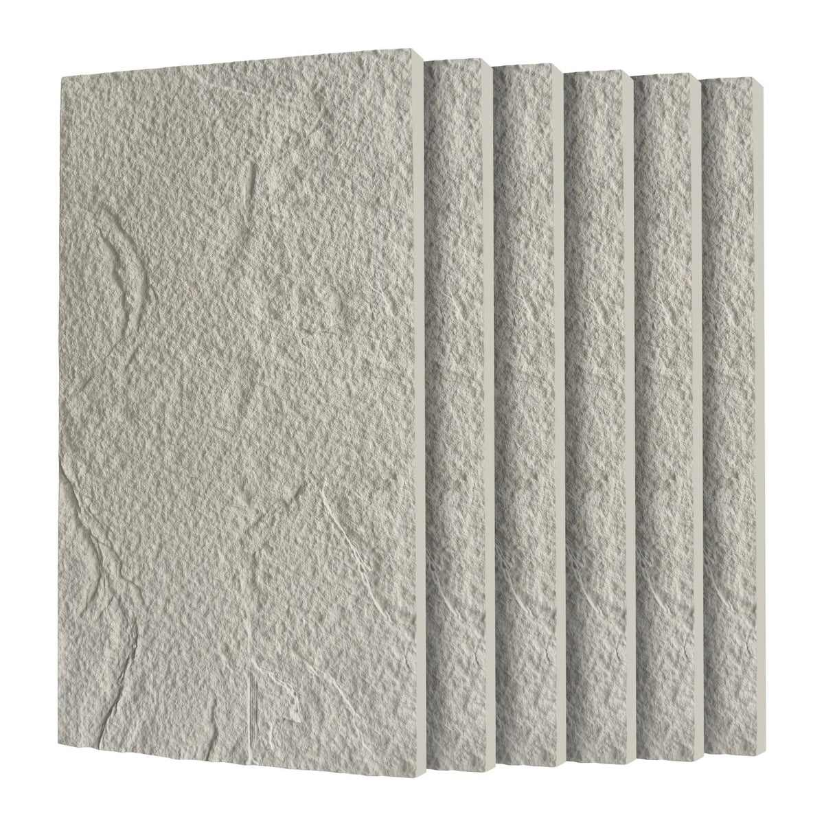 3D Faux Stone Wall Panels - 6 PCS PU Wainscoting
