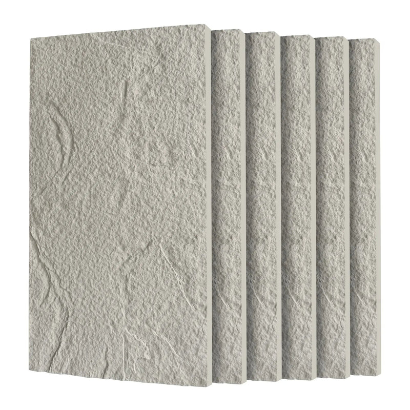 3D Faux Stone Wall Panels - 6 PCS PU Wainscoting