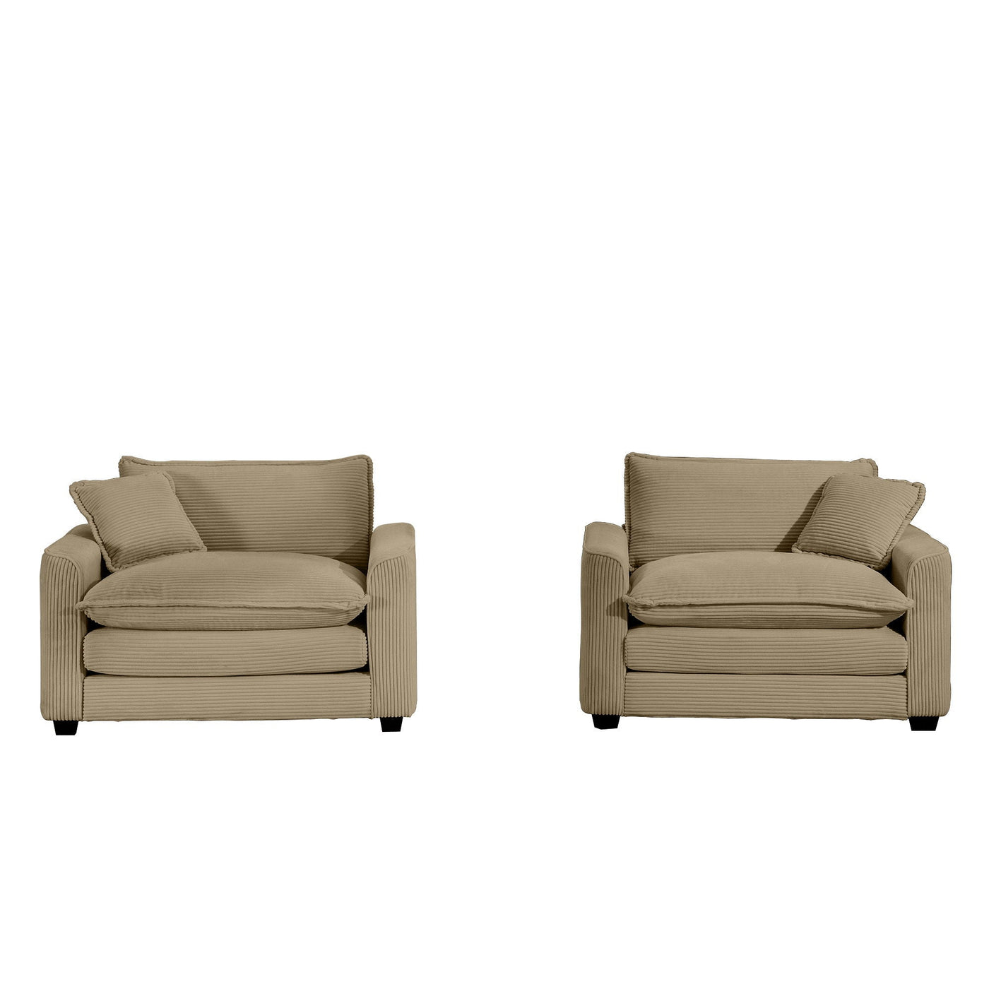 Modern Classic Fabric Single Chair Deep Seat Sofa With Pillow by Unique Piece Furniture