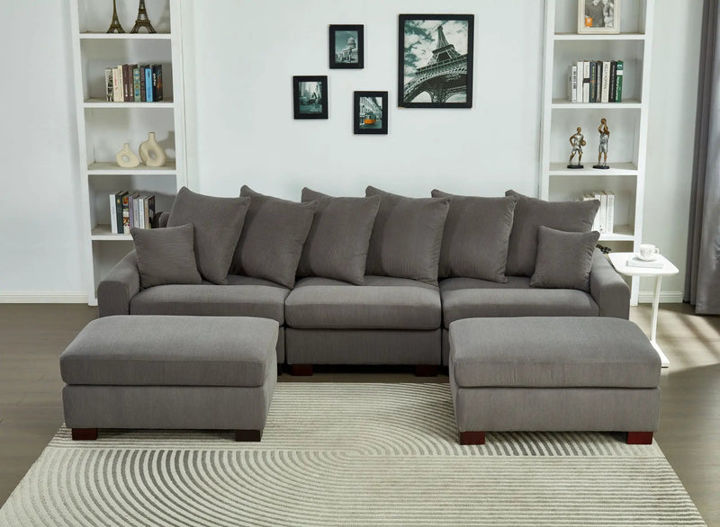 5 Seater Oversized Convertible L & U Shaped Couch by Unique Piece Furniture