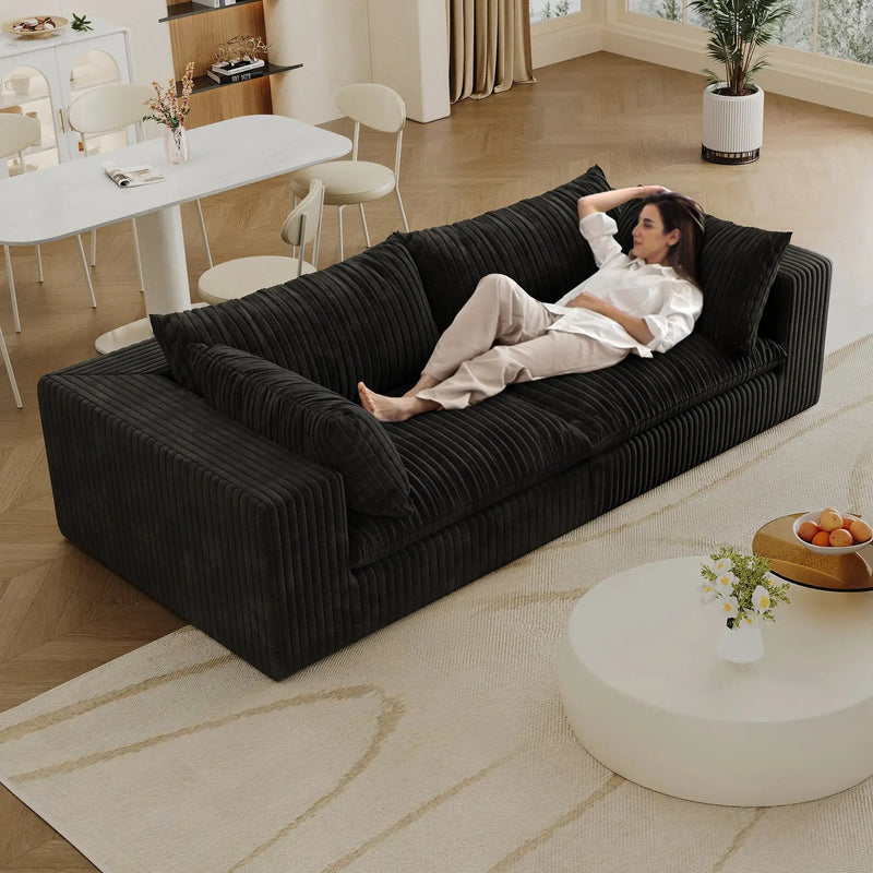 Y137 Modular Black Sofa by HouseOfZazla