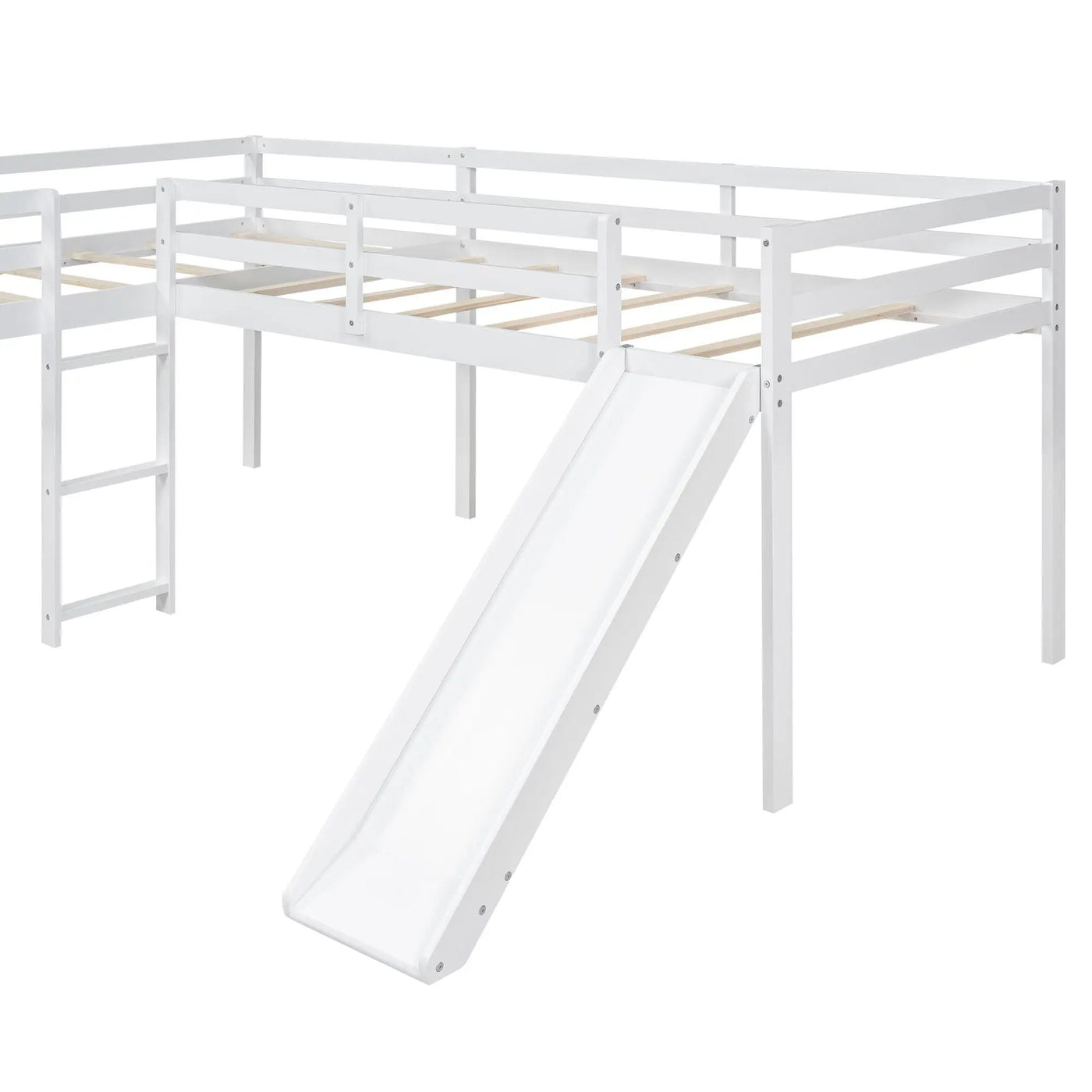 L Shaped Loft Bed With Ladder And Slide by HouseOfZazla