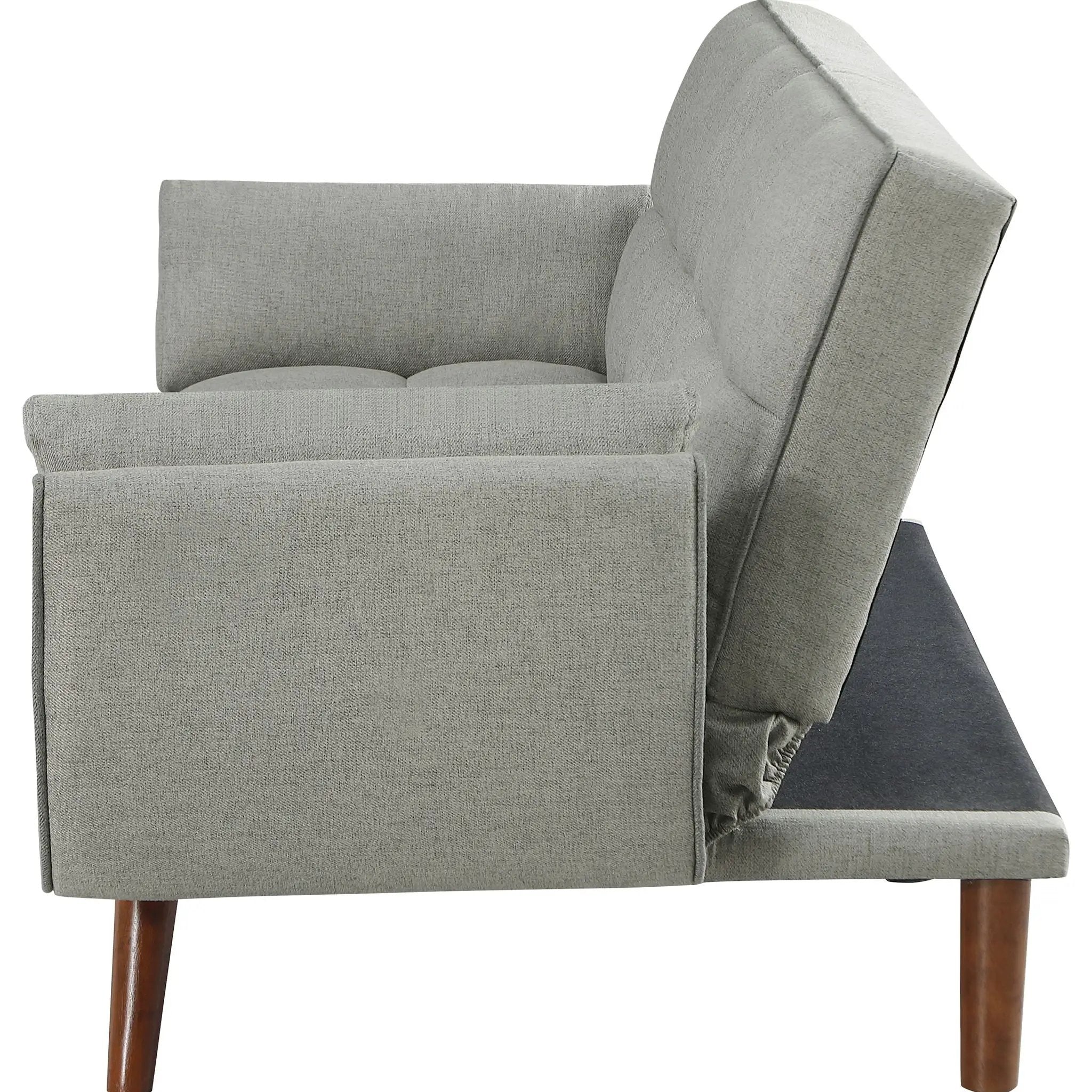 Caufield Upholstered Tufted Convertible Sofa Bed Grey by Unique Piece Furniture