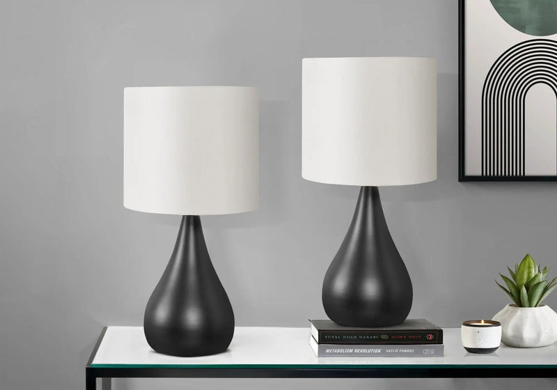 Lighting, Table Lamp, Contemporary (Set of 2) - Black by HouseOfZazla