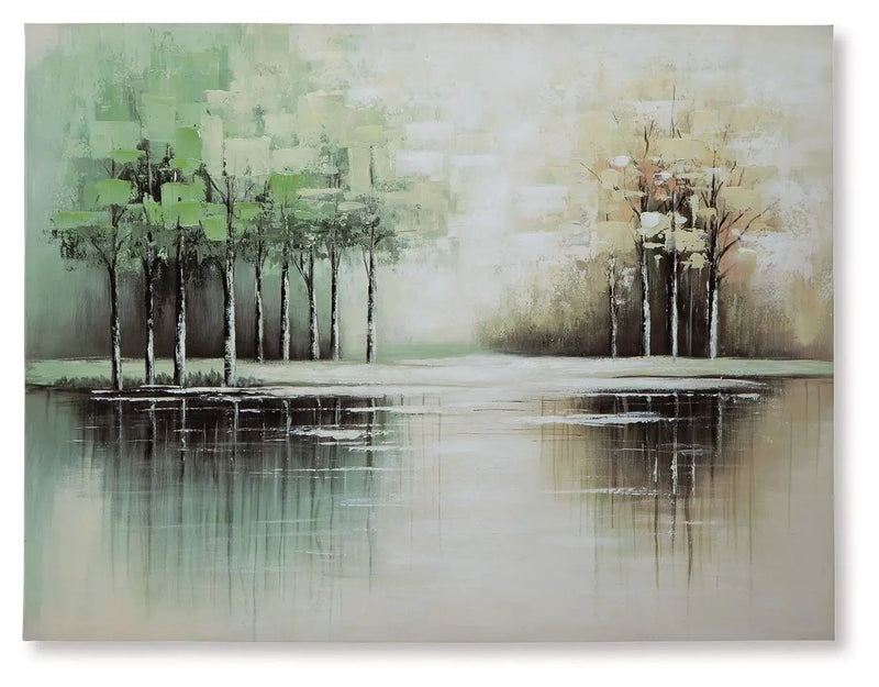 Garlenridge - Wall Art - Green / Tan / White by Unique Piece Furniture