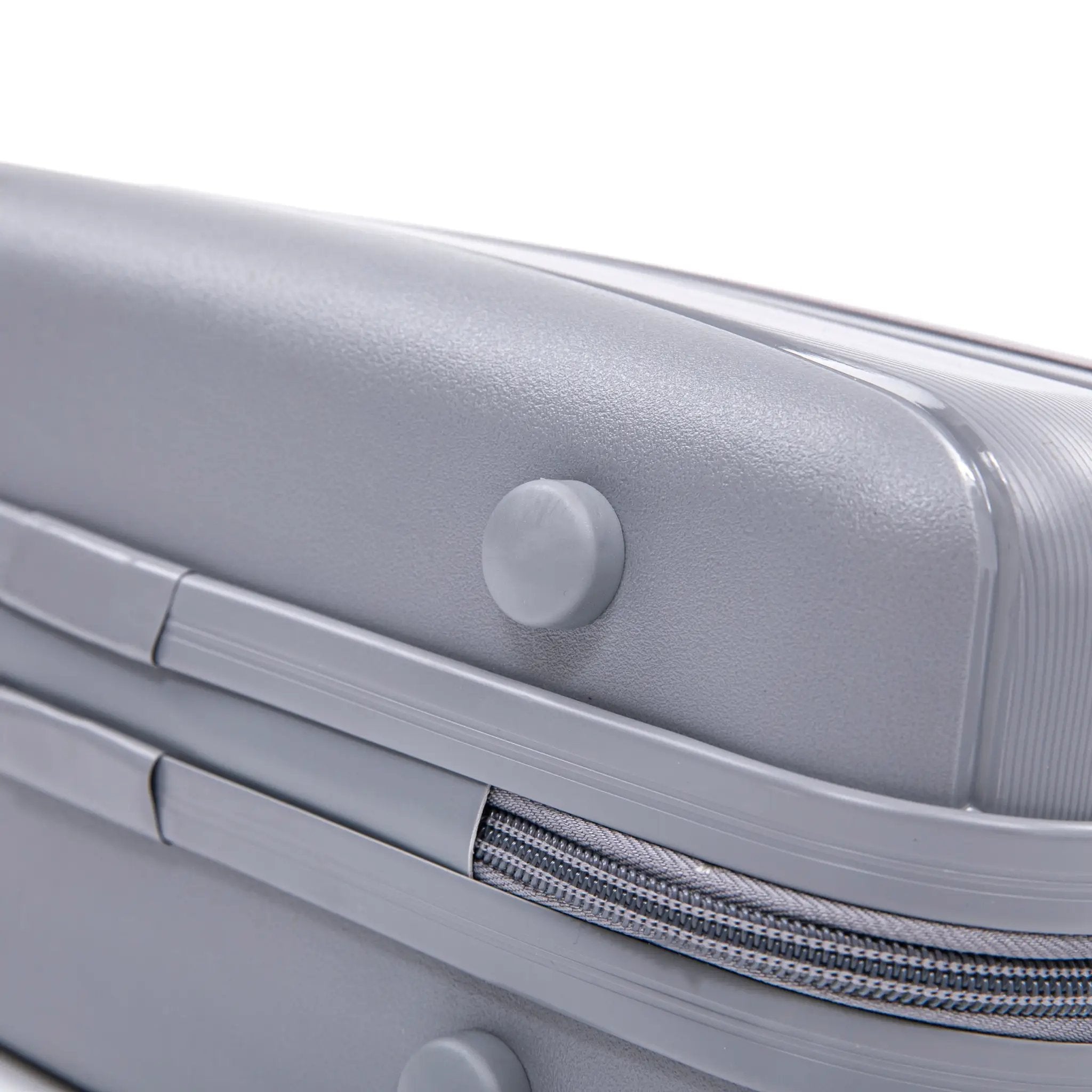 4-Piece PP Spinner Wheel Luggage Set with Cosmetic Case, Light Gray by HouseOfZazla