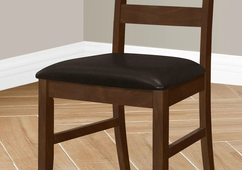 Transitional Upholstered Dining Chairs Set of 2 - Brown by HouseOfZazla