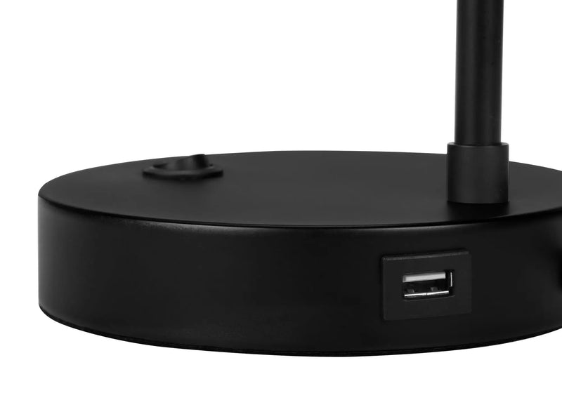 Lighting Table Lamp with USB Port Included, Modern - Black / Cream by HouseOfZazla