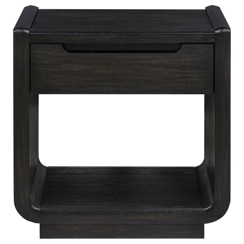Leandro 2-piece Wood Coffee and End Table Set Burnished Black by Unique Piece Furniture