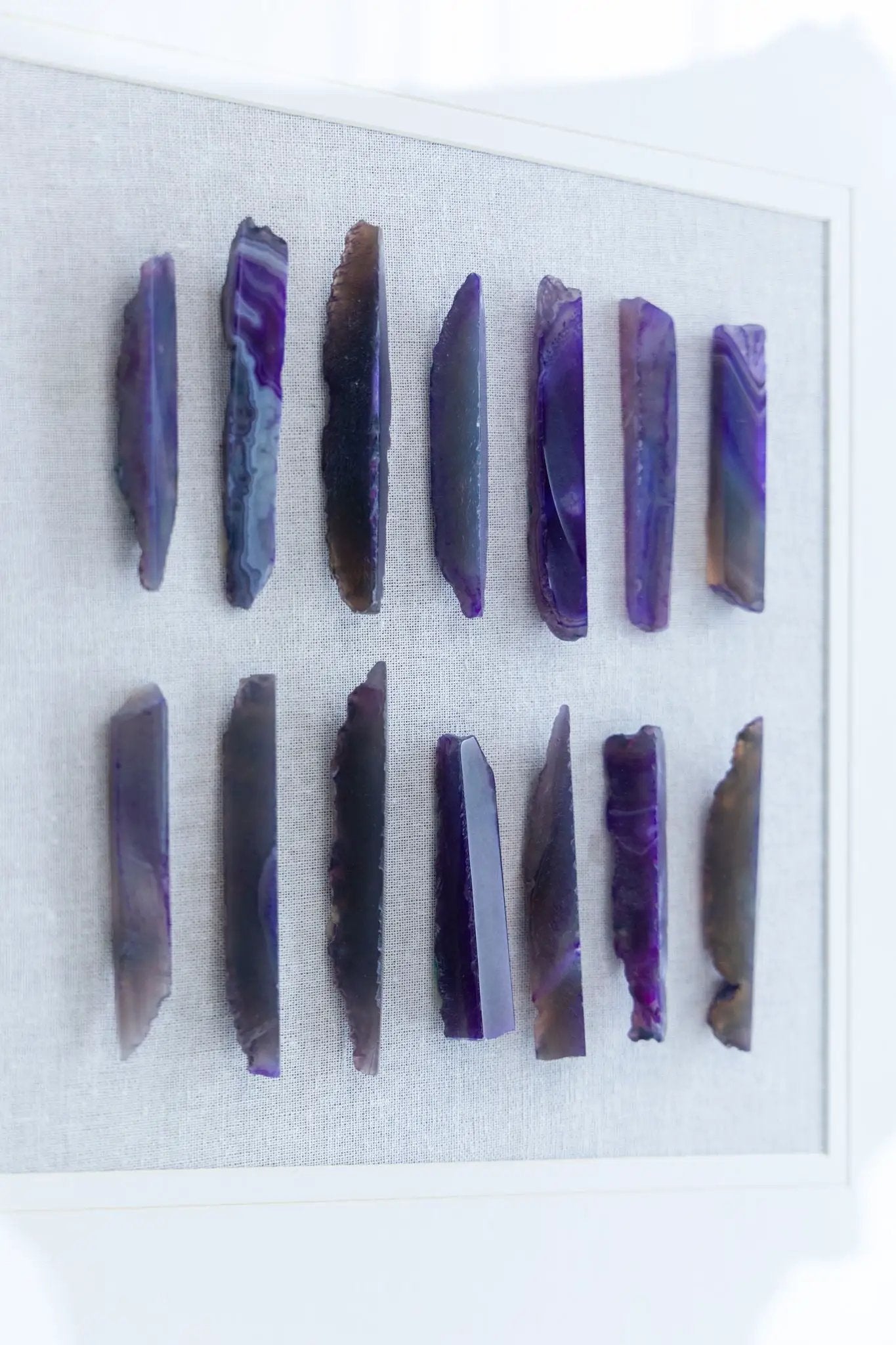 Grace Purple Agate Shadow Boxes Wall Art Set of 2 - Multicolor by HouseOfZazla