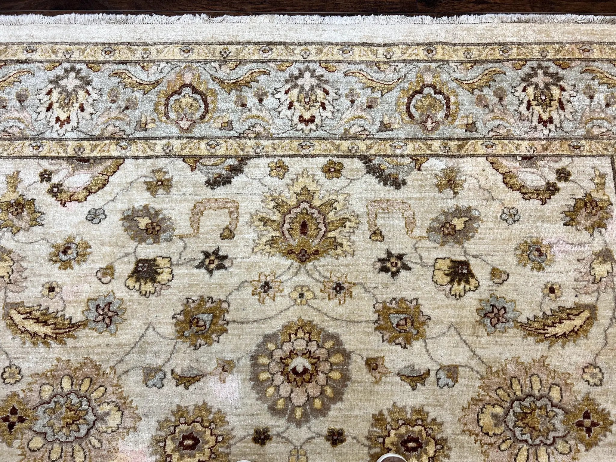 Peshawar Rug 8x10, Oushak Rug, Neutral Colors Hand Knotted Farmhouse Rug by Jewel Rugs