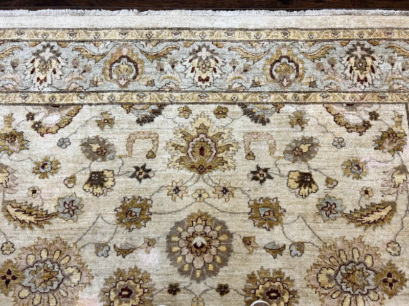 Peshawar Rug 8x10, Oushak Rug, Neutral Colors Hand Knotted Farmhouse Rug by Jewel Rugs