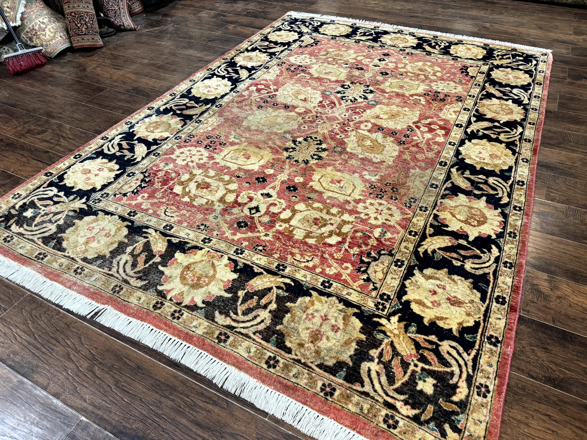 Indian Agra Rug 6x9, Allover Pattern, Traditional Wool Oriental Carpet by Jewel Rugs