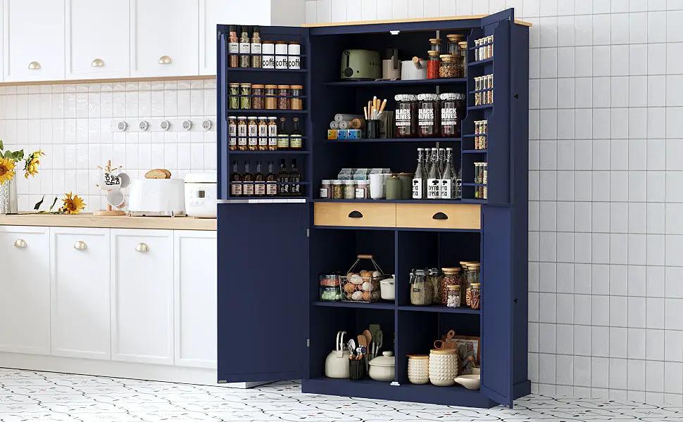 TOPMAX Large Freestanding Kitchen Pantry Storage Cabinet by HouseOfZazla