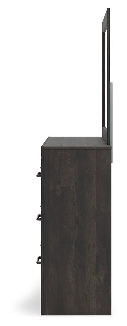 Hollivern - Dresser And Mirror - Dark Gray by Unique Piece Furniture