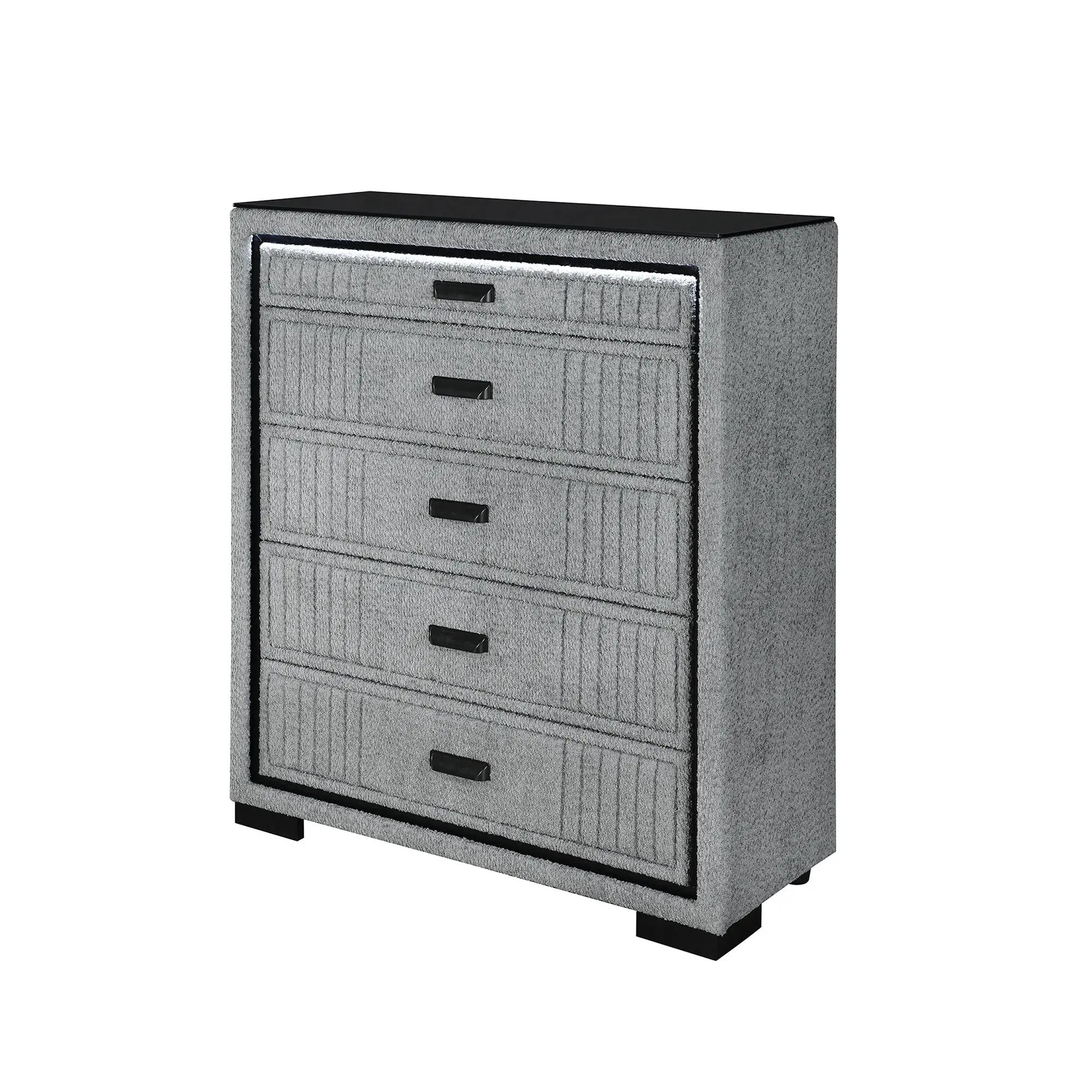 Isaiah - Upholstered Chest With LED Lighting by Unique Piece Furniture