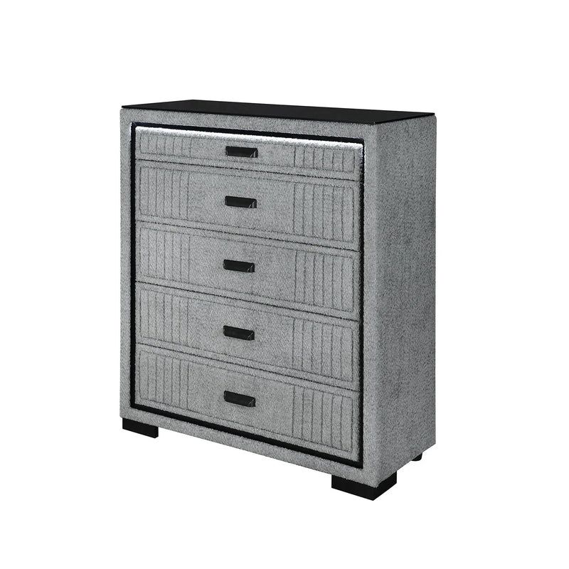 Isaiah - Upholstered Chest With LED Lighting by Unique Piece Furniture