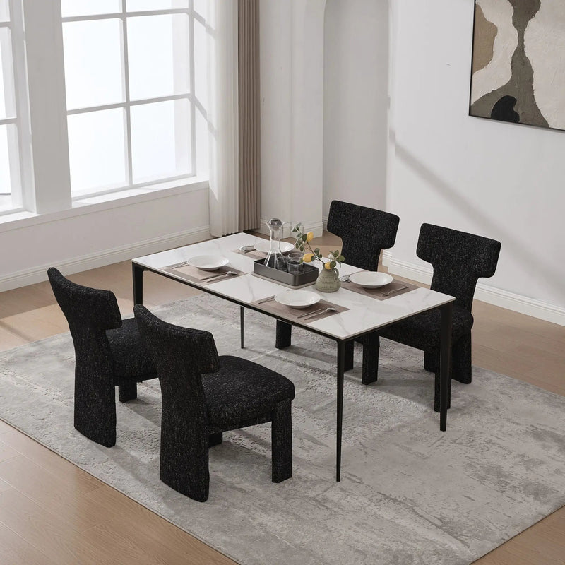 Armless Curved Back Accent Chairs