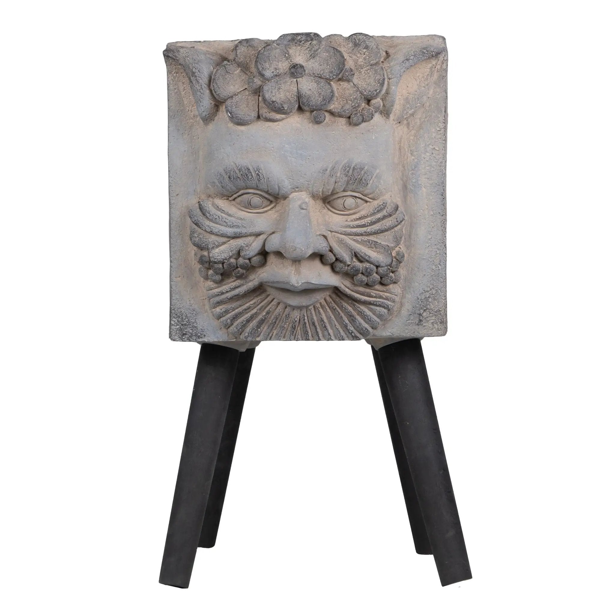 Greek God Statue Planter With Legs - Gray by Unique Piece Furniture