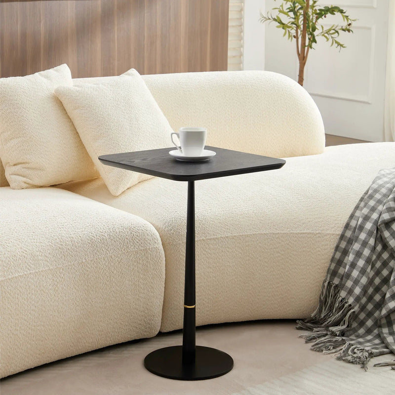 Modern Square Coffee Table And Computer Desk - Black / Gold by HouseOfZazla
