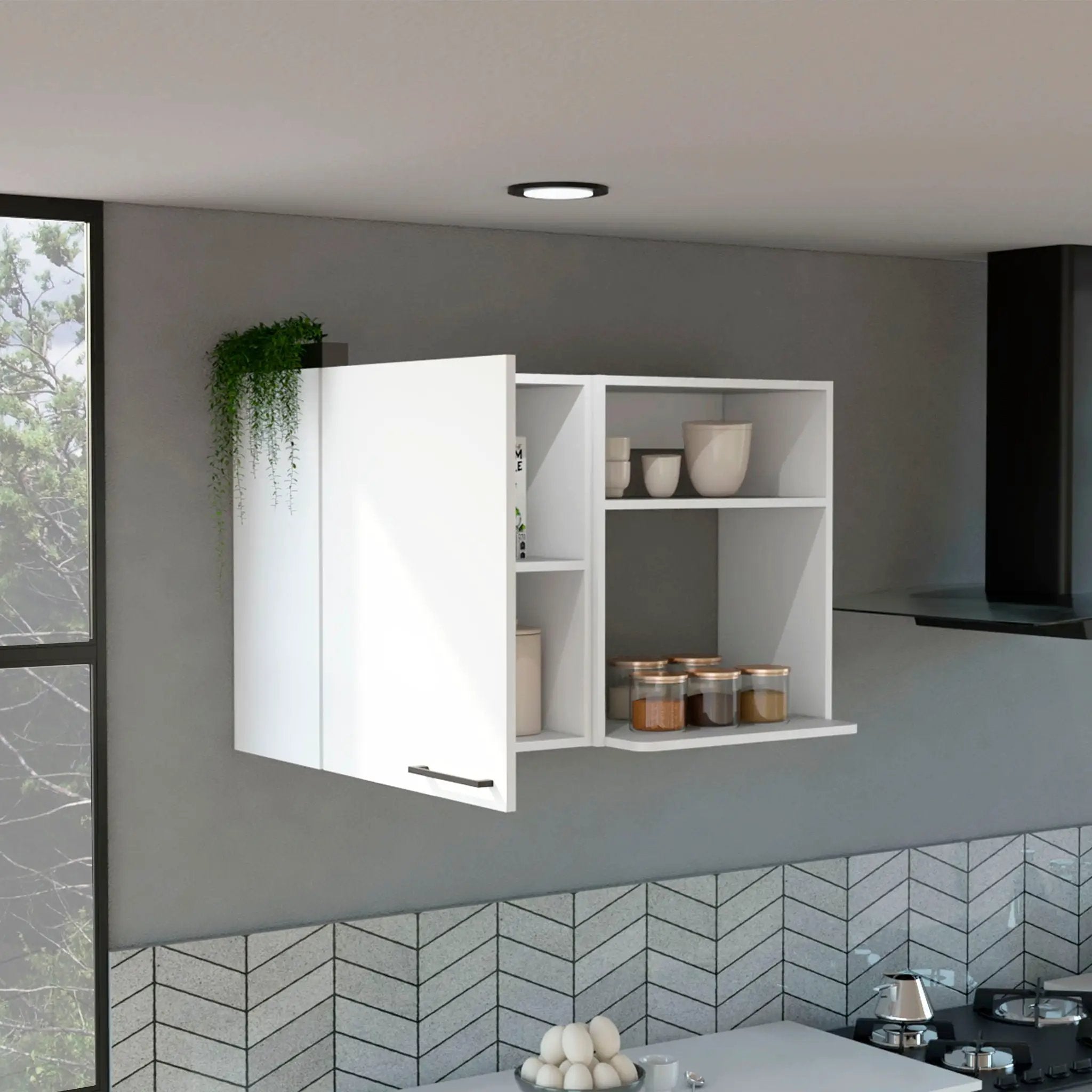 Burwood - Kitchen Wall Cabinet With 2 Doors And Shelves - White by Unique Piece Furniture