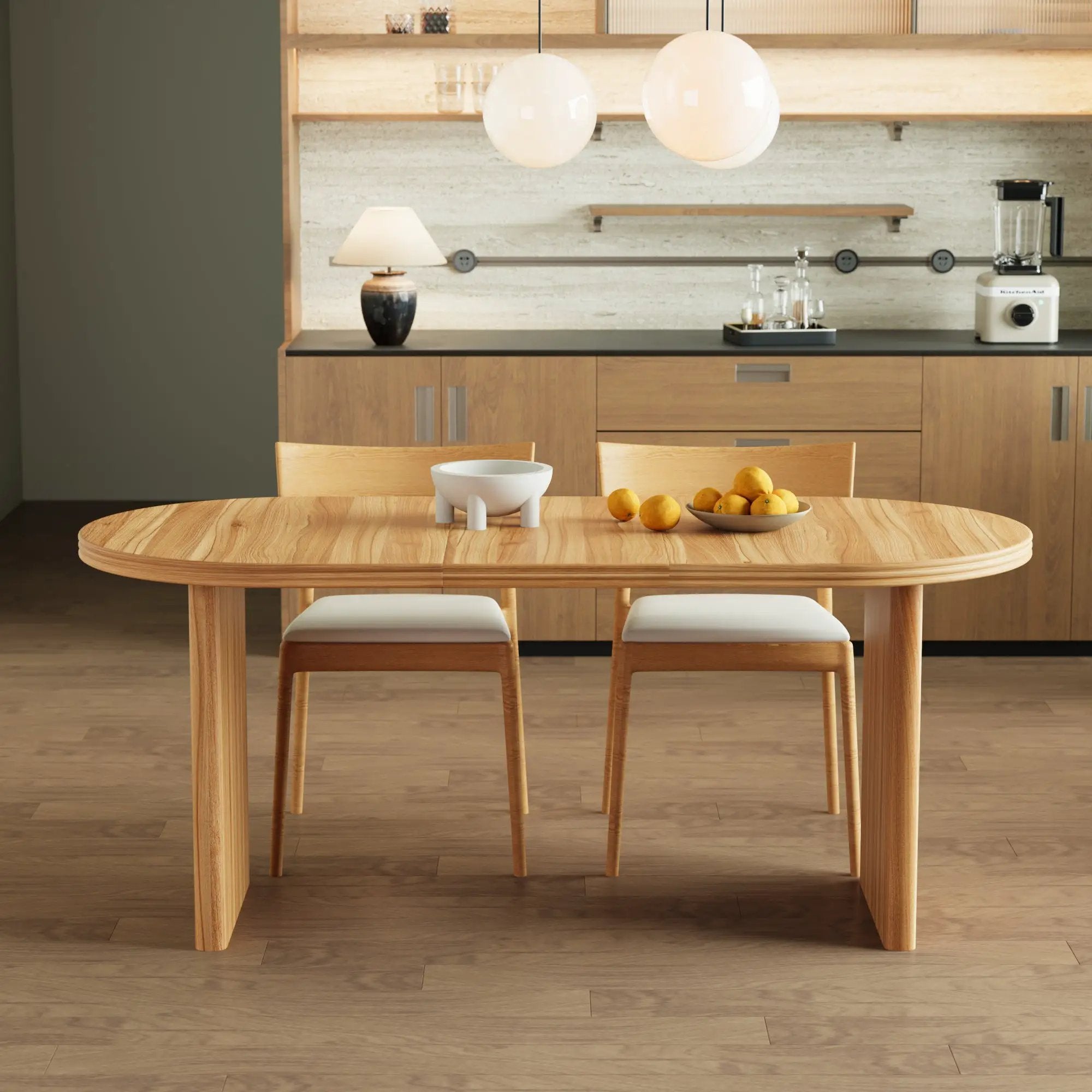 Modern Extendable Dining Table with Removable Extension Leaves by HouseOfZazla