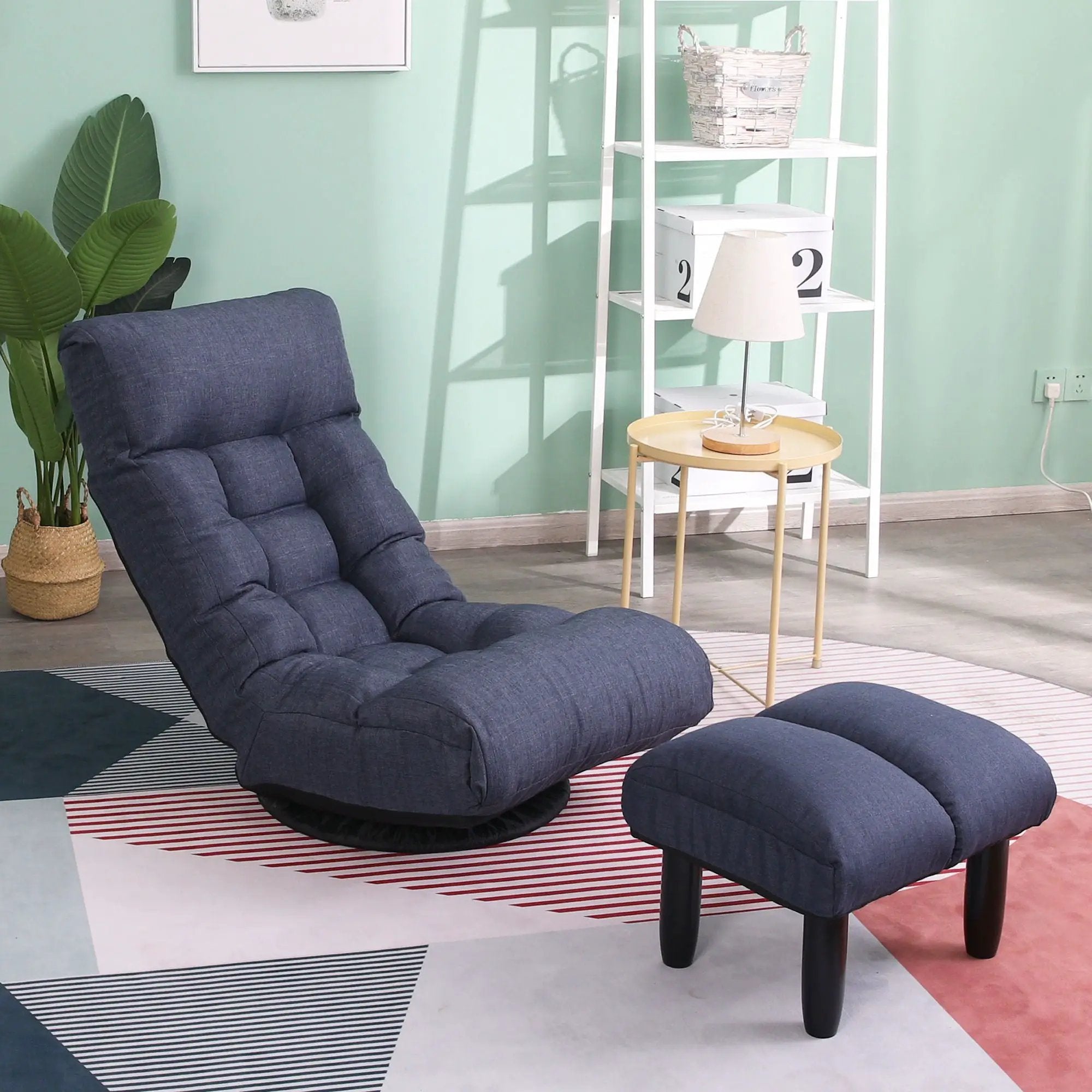 Adjustable Japanese Reclining Floor Chair Sofa With Metal Frame For Living Room by HouseOfZazla
