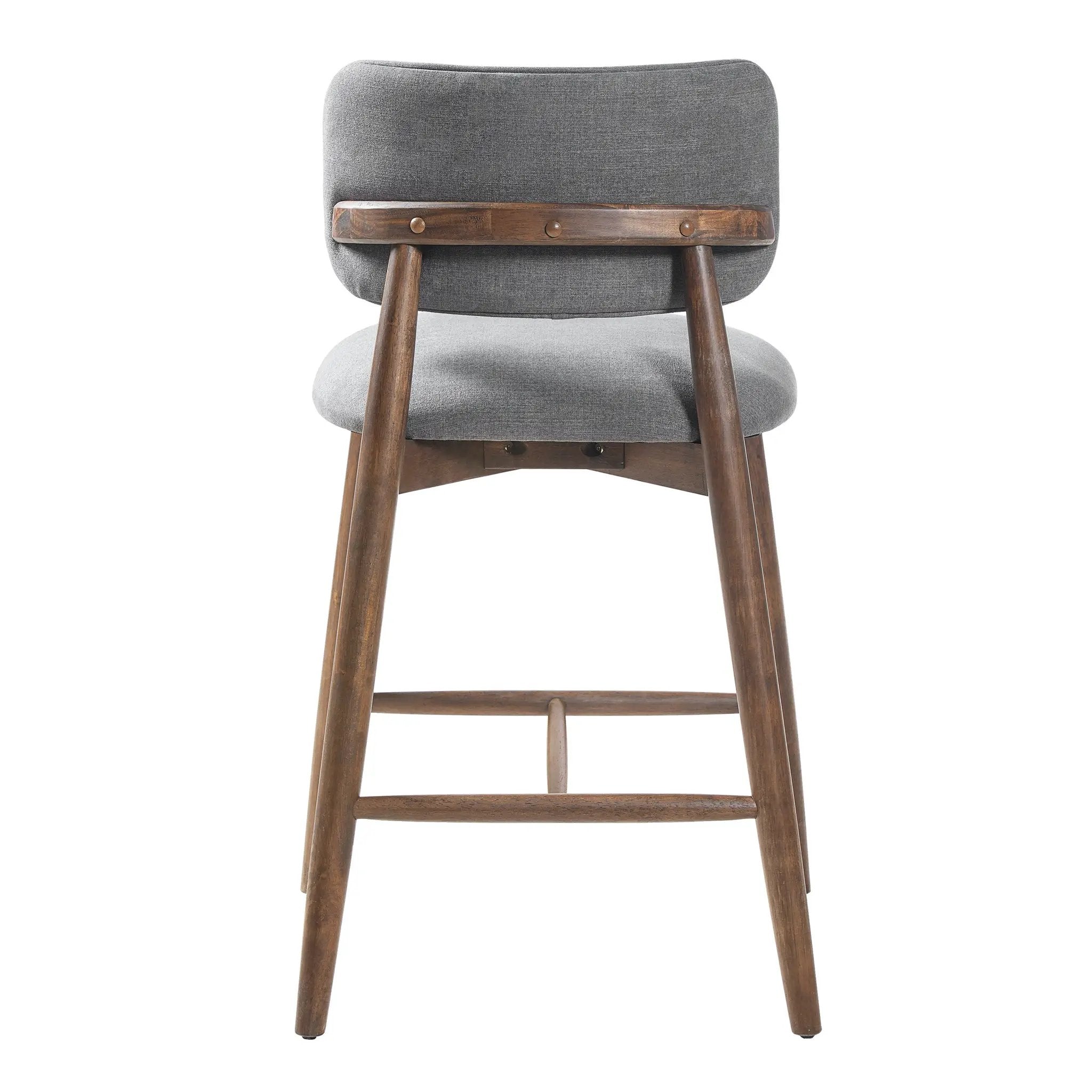 25.7 Inch Seat Height Fabric & Rubberwood Bar Stool by HouseOfZazla