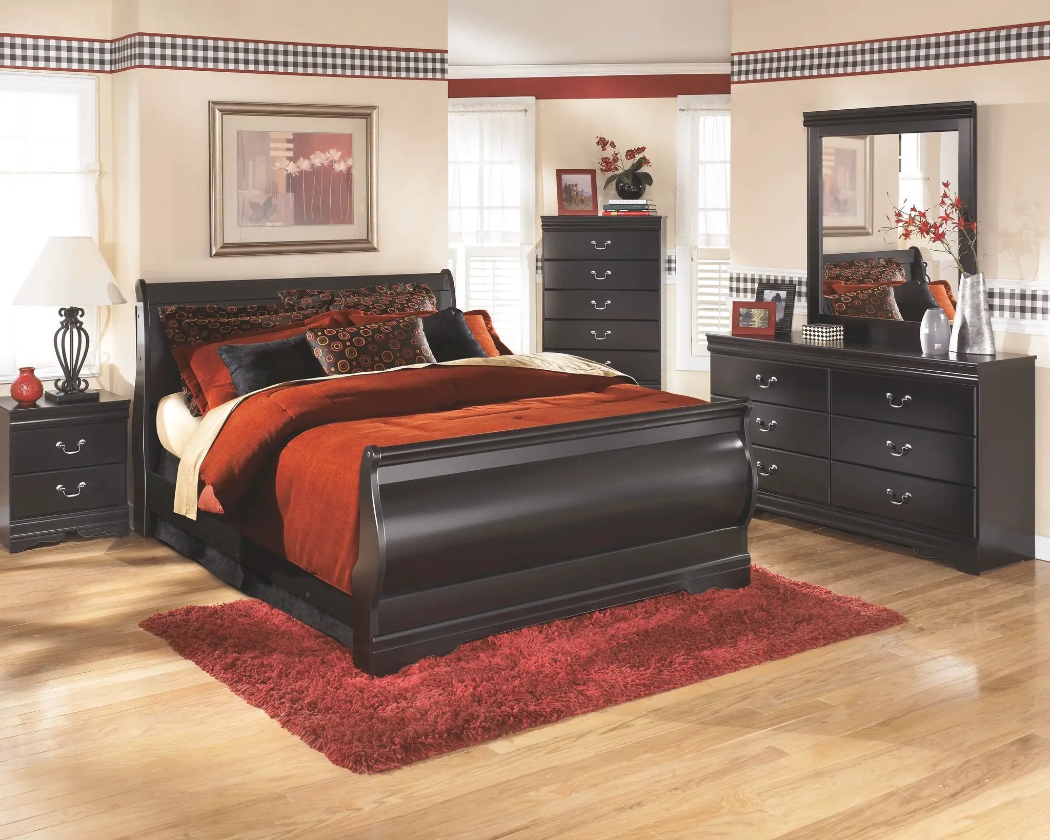 Huey Vineyard - Two Drawer Night Stand - Black by Unique Piece Furniture