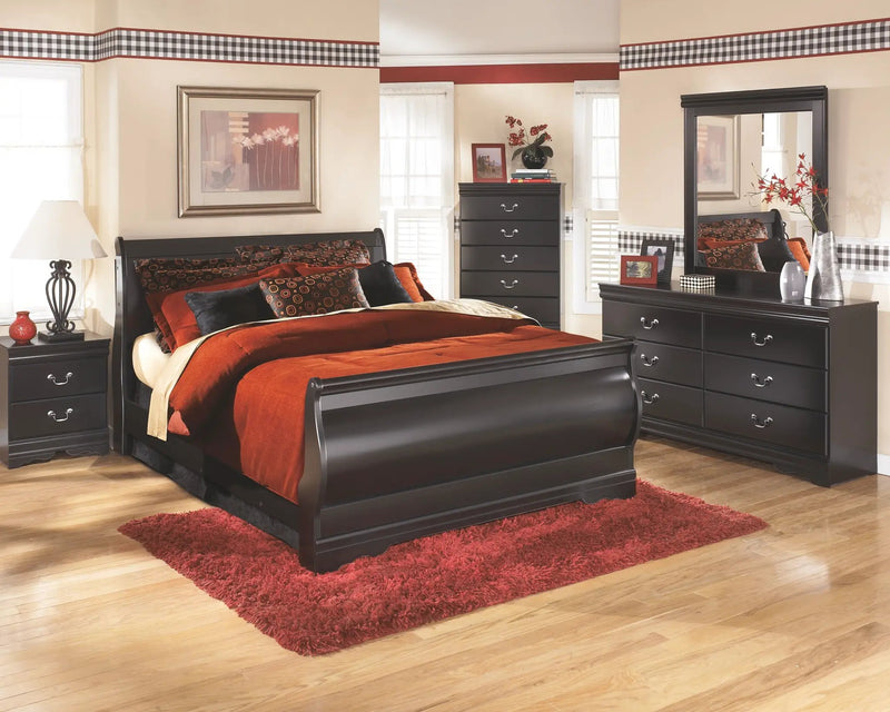 Huey Vineyard - Two Drawer Night Stand - Black by Unique Piece Furniture