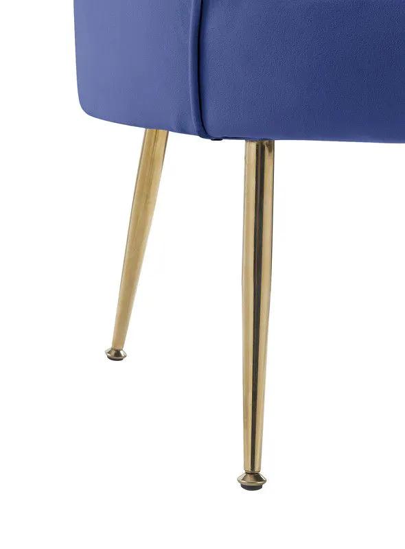 Angelina - Scalloped Back Barrel Accent Chair With Metal Legs by Unique Piece Furniture