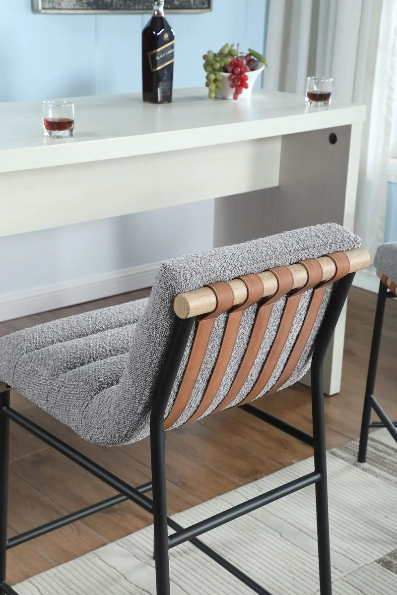 Lahni - 17" Boucle Fabric Counter Height Chair by Unique Piece Furniture