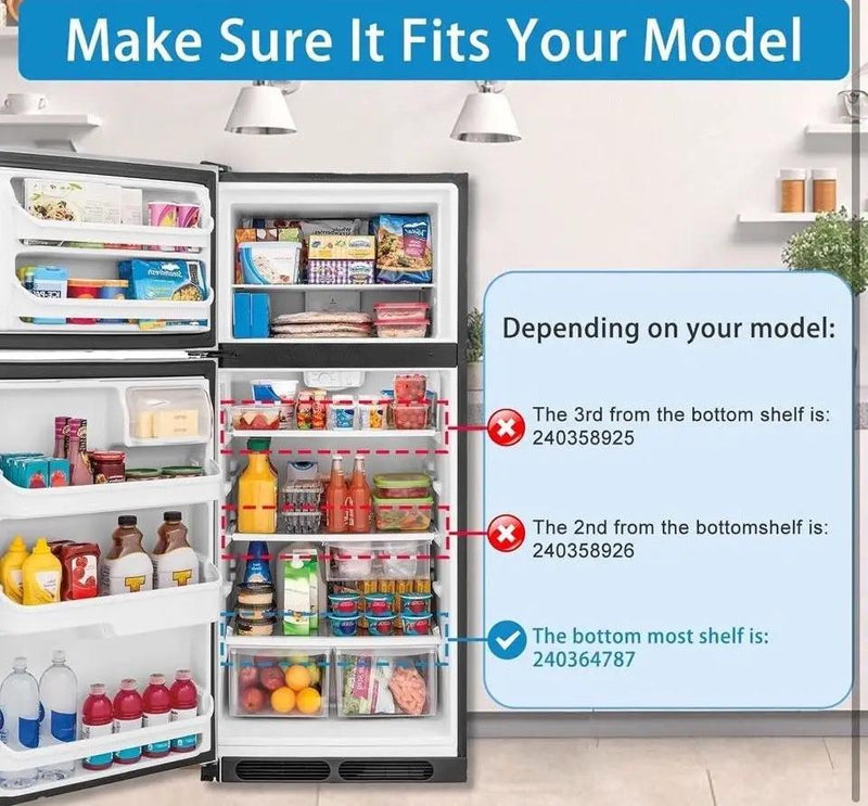 Open Box FBULWSEC 240364787 Refrigerator Crisper Drawer Cover Frame Crisper Pan Cover Compatible with Frigidaire Refrigerator-Replaces 240364714, 2403 by Selzalot