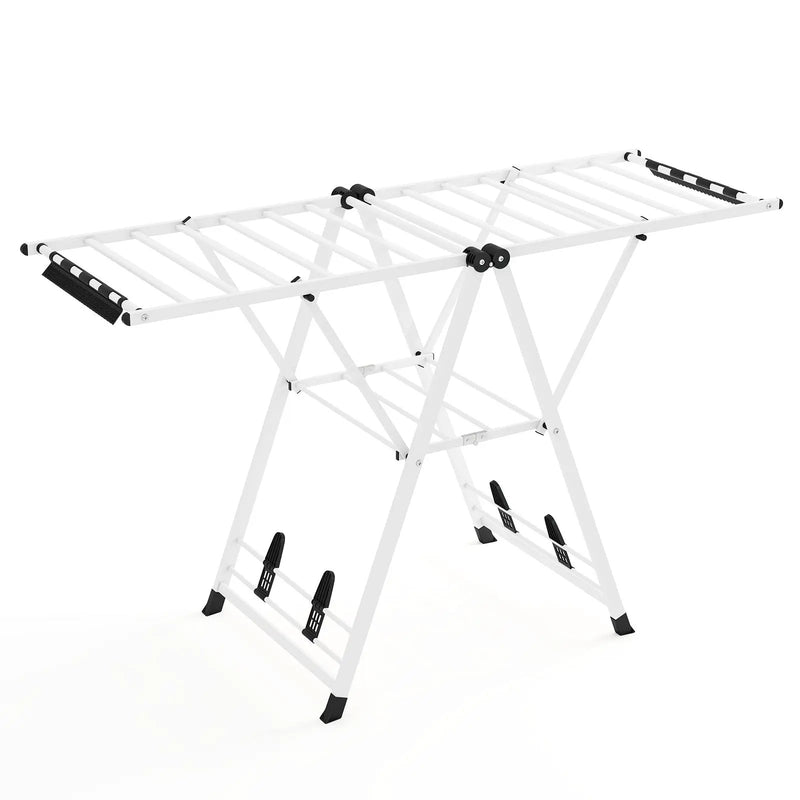64 Inches Clothes Drying Rack with Height Adjustable Wings by DirectDeals