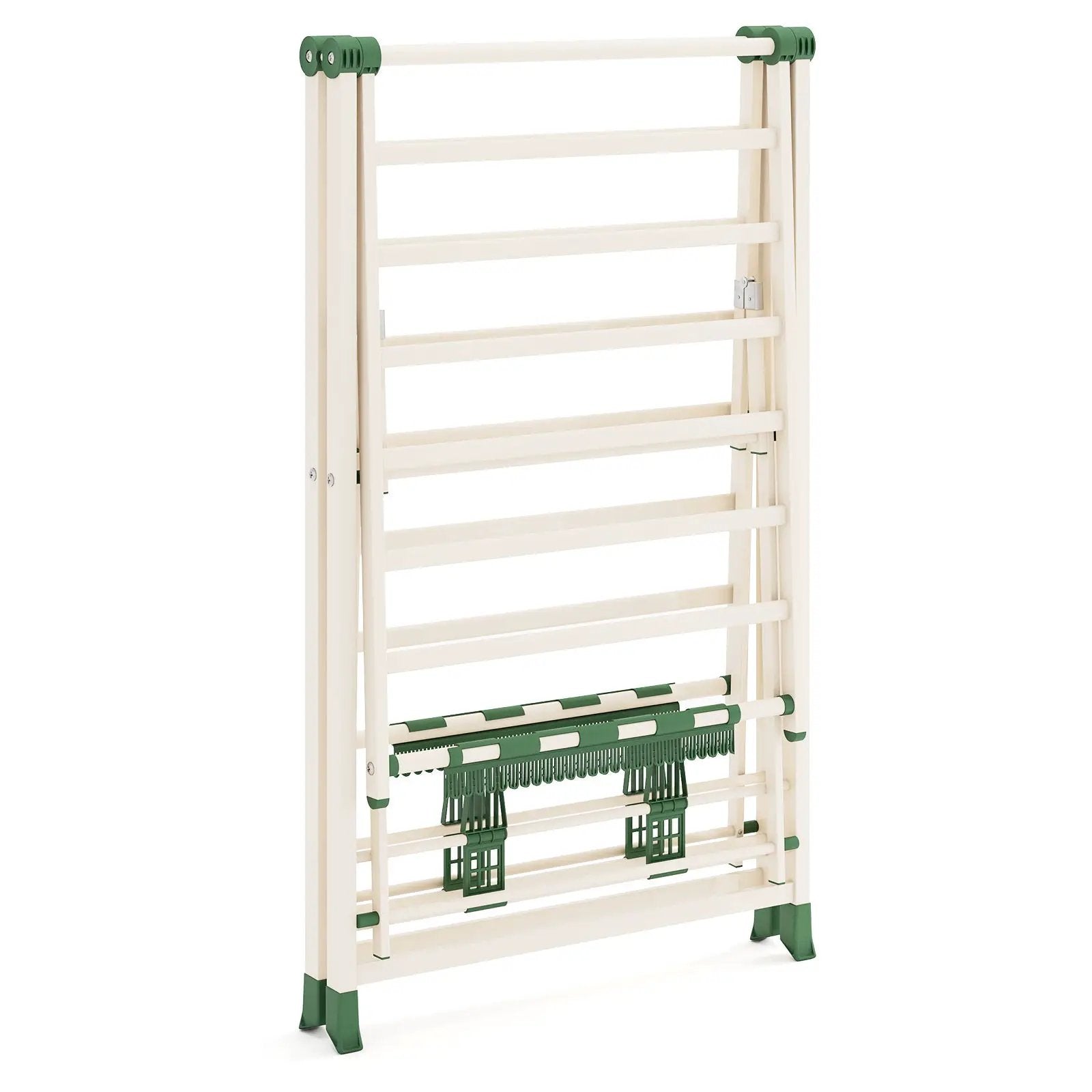 64 Inches Clothes Drying Rack with Height Adjustable Wings by DirectDeals