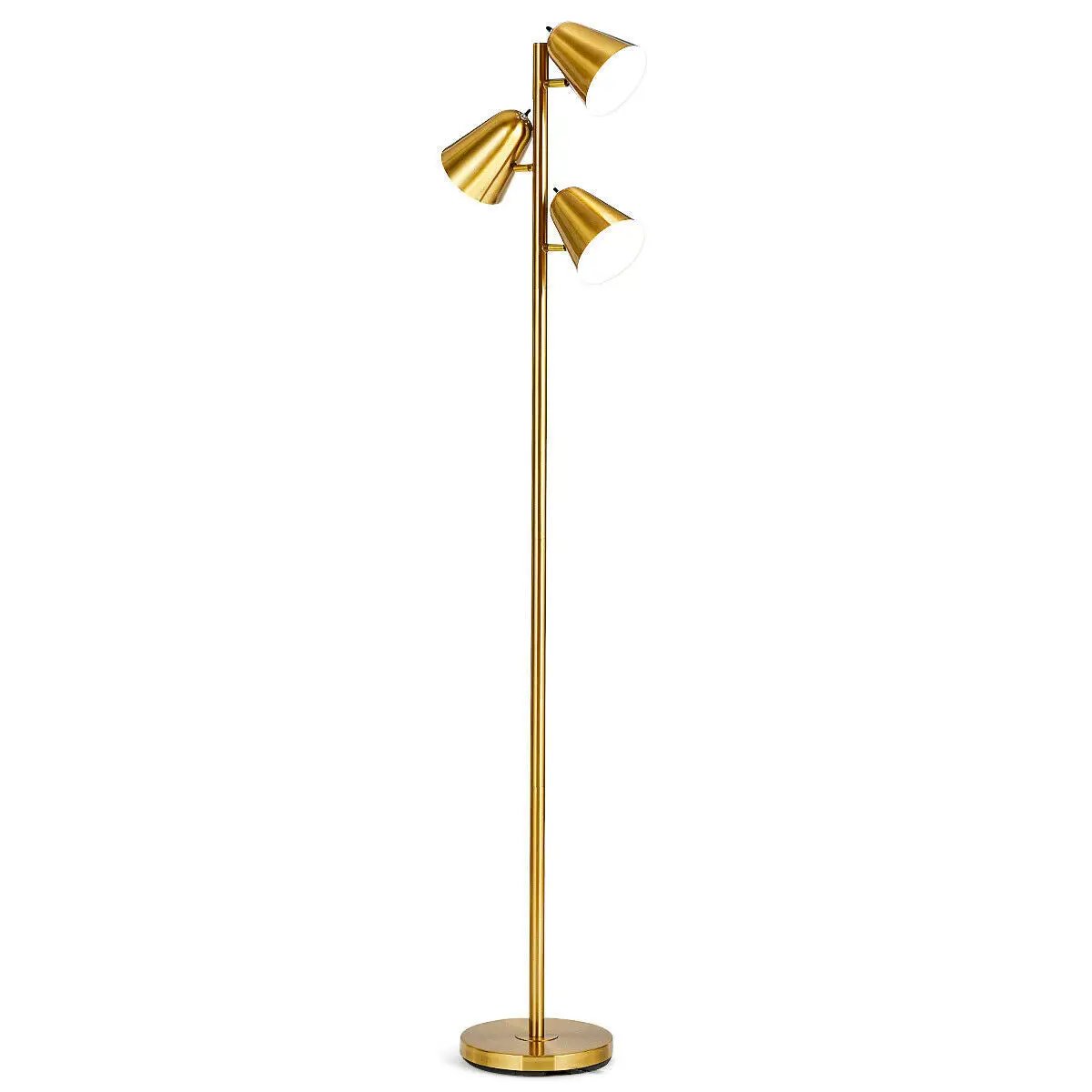64 Inch 3-Light LED Floor Lamp Reading Light for Living Room Bedroom by DirectDeals