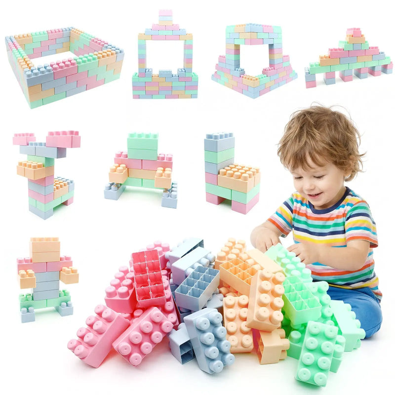 64 pcs Building Blocks for Toddlers Educational Toy by DirectDeals