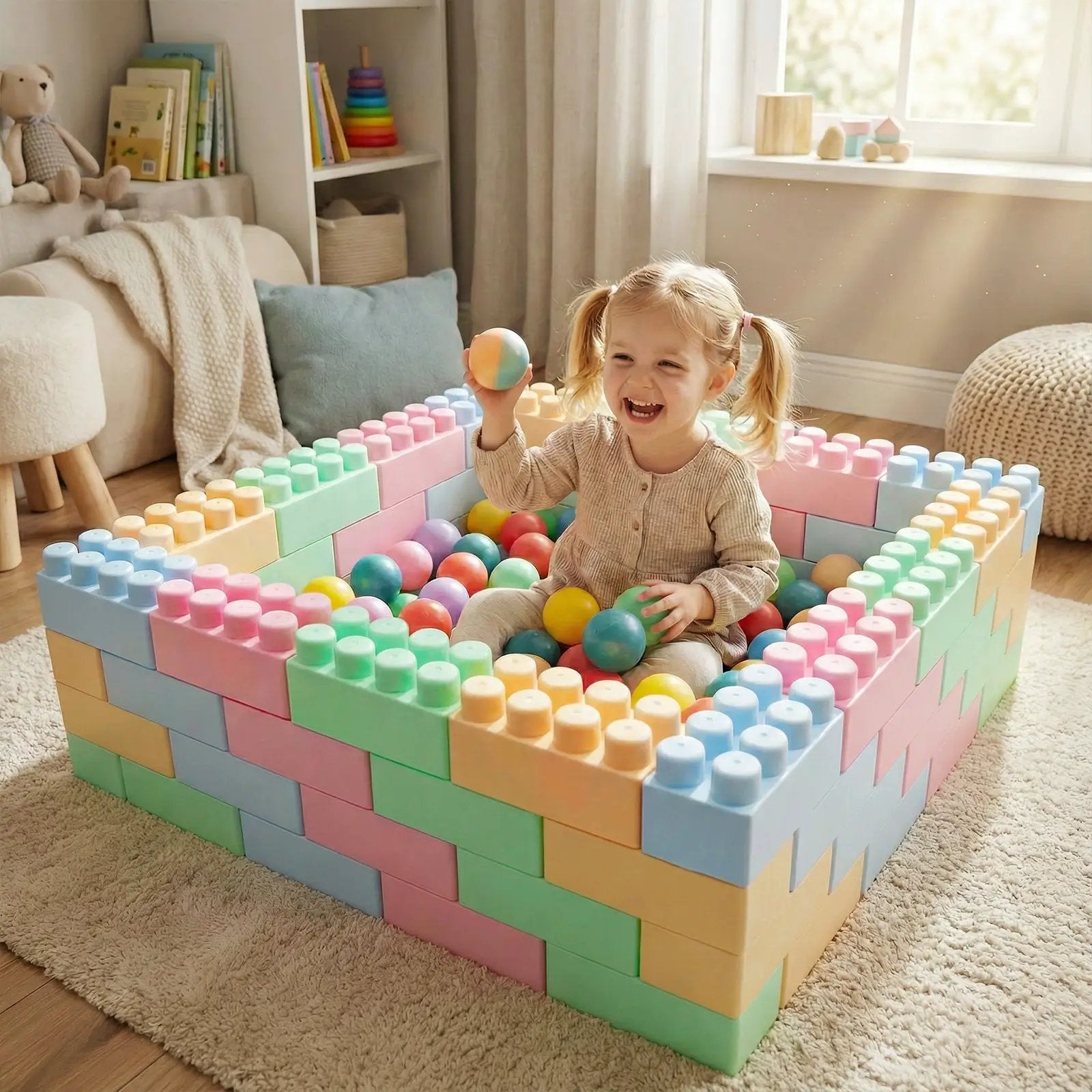 64 pcs Building Blocks for Toddlers Educational Toy by DirectDeals
