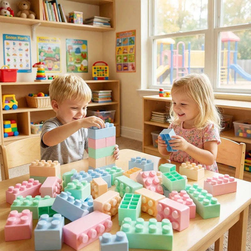 64 pcs Building Blocks for Toddlers Educational Toy by DirectDeals